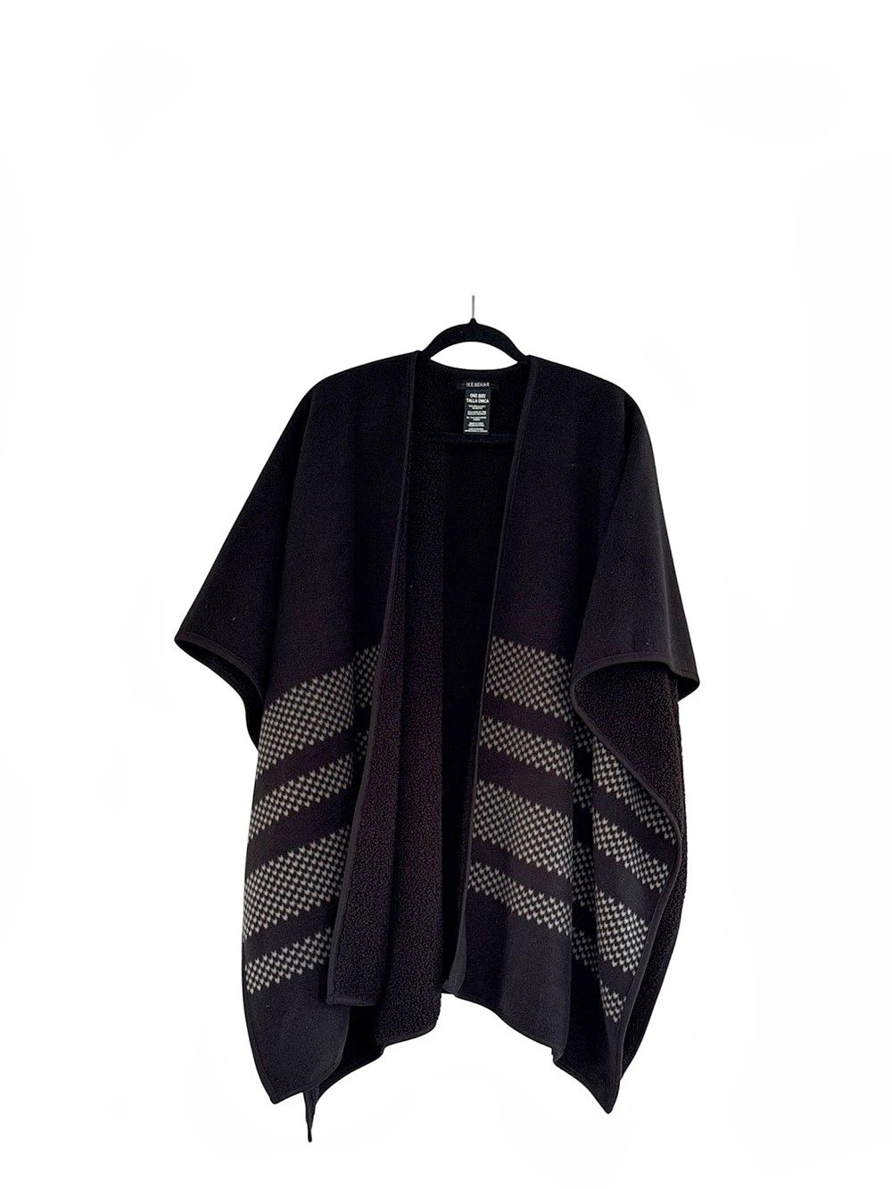 IKE BEHAR Black & White Poncho Like New